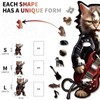 CadeauJoie Rock Cat Wooden Puzzle for Adults, Wooden Puzzle for