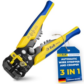 S&R 5-in-1 Automatic Wire Strippers Pliers/Crimping Tool with Cutter - Self-Adjusting, Adjustable, Precision Performance