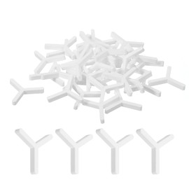 sourcing map 500Pcs Wall Floor Tile Plastic Y Type Spacers Tiling Tools 2mm 5/64 Inch Hexagon Tile Spacers for Ceramic Tiles Installation, White