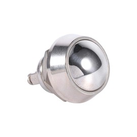 Button Switch, Fydun 12mm Momentary Toggle Dome Top Waterproof Metal Push Button Switch for Boat Horns Starter Switches and Other Applications