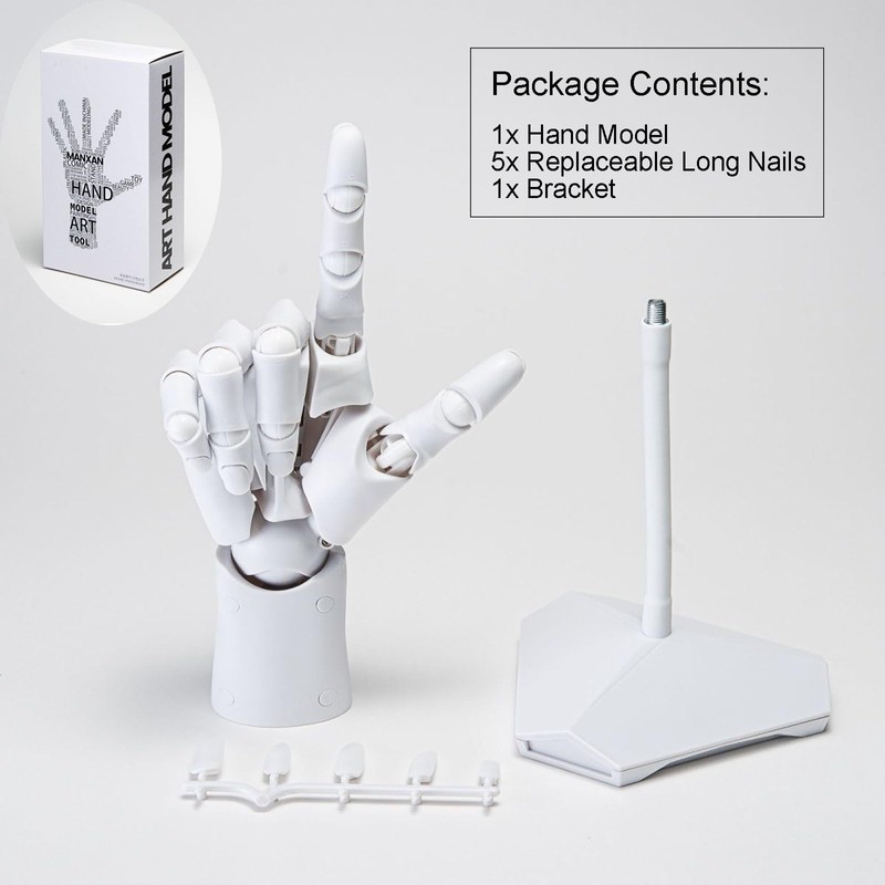 Flexible Hand Model, Moveable Artists Manikin Hand Figure for Home