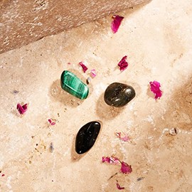 Natural "Crystals for Protection" Tumble Stone Set Reiki Charged