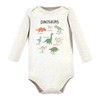 Hudson Baby Unisex Baby Cotton Long-Sleeve Bodysuits, Dinosaur Adventures 5-Pack,