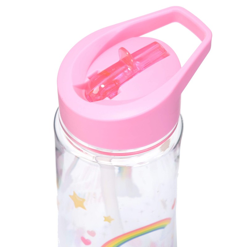 Enchanted Rainbows Unicorn Reusable Water Bottle with Flip Straw