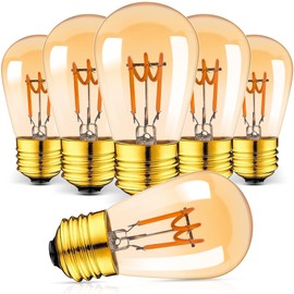 Century Light Century Light E27 Dimmbar Vintage LED Glhbirne, 3W 150lumen Bernsteinfarbene Edison LED-Lampen Ersetzt 30Watt Glhlampen, 2200K warmwei?e Leuchtmittel,CRI>90+,pack von 6