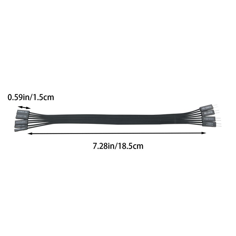 WELWIK Black Copper Motherboard Extension Cable Set Computer Chassis Jumper