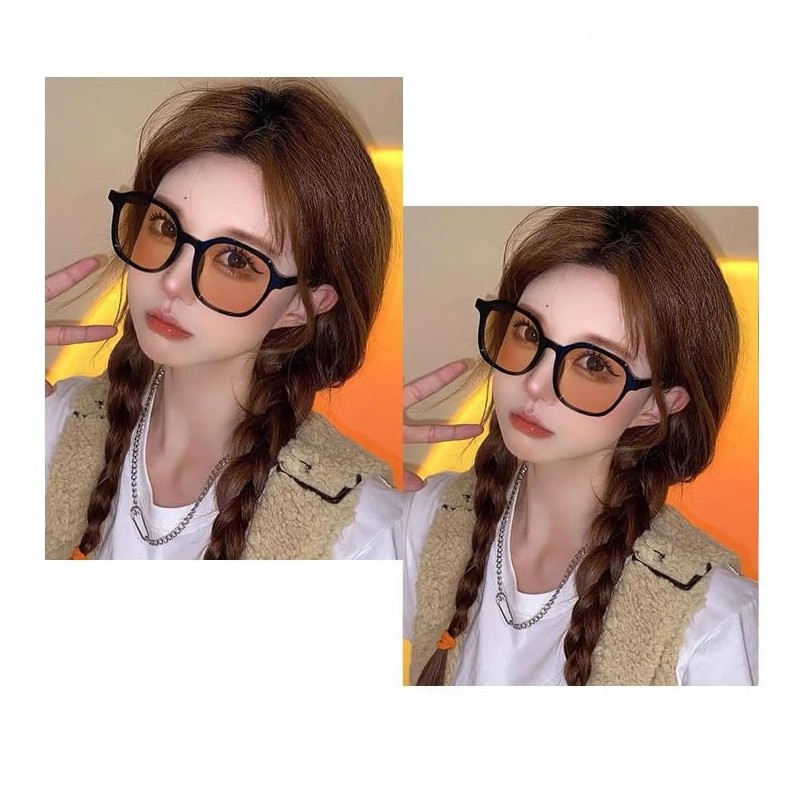 88flix Korean Unisex Women's Sunglasses Stylish Oversize Large, Black