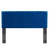 Modway MOD-6658-NAV Mercy Chevron Tufted Performance Velvet Twin Headboard, Navy