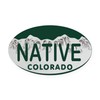 CafePress Native Colo License Plate Oval Car Magnet, Euro Oval