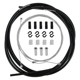 Bicycle Brake Cable Set, Universal Brake Cable with 5 m Outer Cover, 1.1 m Front Wheel Brake Cable, 1.7 m Rear Wheel Brake Cable, Bicycle Brake Cable Set for MTB Road Bike Folding Bike