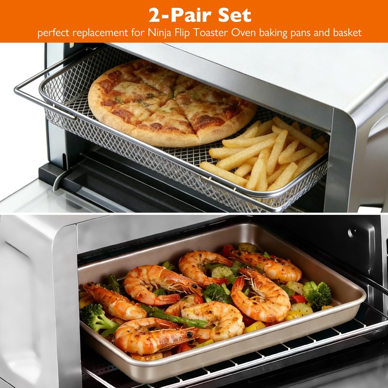 Air Fryer Basket and Baking Pan Replacement Ninja SP151 Flip