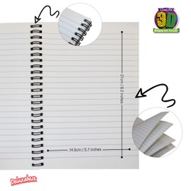 3D LiveLife Notebooks - Wild Smile from Deluxebase. 80 Page Lined Lenticular 3D Safari Notebook. A5 Notebook for Superb School or Office Stationery.
