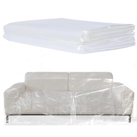 TUAKIMCE Furniture Dust Covers,Sofa Protector Bag Cover,Plastic Sofa Cover, Transparent Sofa Dust Covers,Water Resistant,Large Heavy Duty Furniture Bed Couch Protector 2X3m