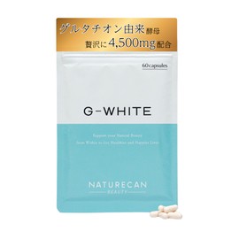 Naturecan G White Supplement, Glutathione Derived Yeast Extract, 4,500 mg High Formulation, 60 Tablets, 30-Day Supplement, Made in Japan