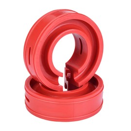 Unifür Versal Car Rubber Shock Absorber 2pc Red Car Shock Absorber Buffer Spring Bumper Cushion Type A-F for Most Vehicles (F.)