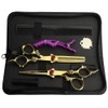 Golden Barber Scissors Hair Sparse Scissors Set and Hair Scissors
