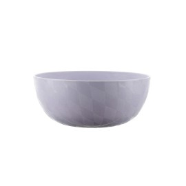 Mainstays Set of 4 | MAINSTAYS Checkered Plastic Cereal Salad Bowls, Round, Purple 38 oz