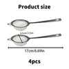 Wjelet 4 Pcs Mini Sieve, Stainless Steel Tea Strainer with