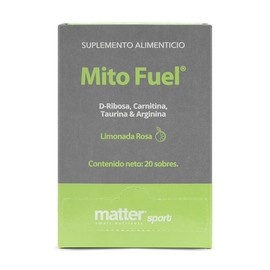 MATTER SMART NUTRIENTS| Mito Fuel Sport I Pre-workout I D-ribosa, L-carnitina, L-taurina, L-arginina I Suplemento que contribuye al rendimiento físico I Sabor Limonada Rosa I 20 sobres de 10 g c/u