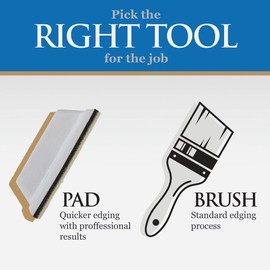 Linzer PD 7006 Pro Edge Disposable Pad Painter with Styrofoam Handle, White, 5.5"