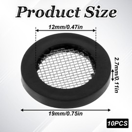 Pack of 10 Sealing Rings 3/4 Inch Shower Head Seal Hose Washers Prevent Leakage, with Wire Mesh in the Centre for Most Fixed Shower Head/Hand Shower Hose Connection