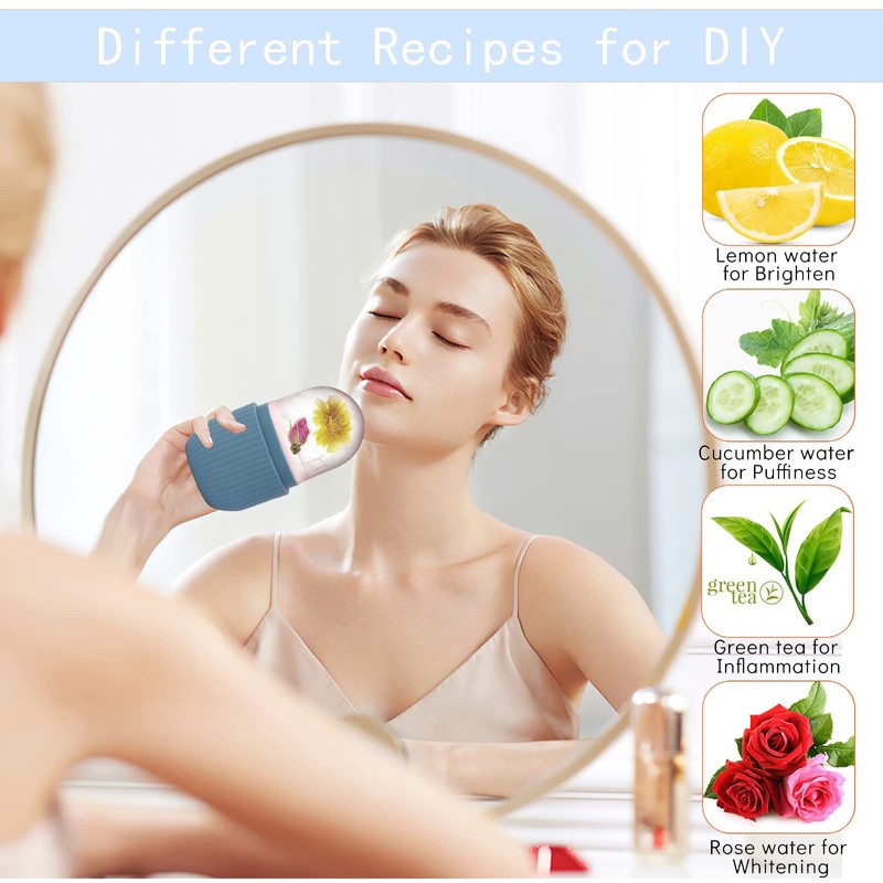 XHJRI Ice Face Roller Massager,Ice Cube Roller for Face, Eyes