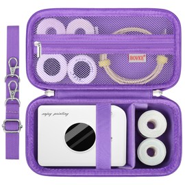 BOVKE Carrying Case for Phomemo A30 Label Maker Mini Bluetooth Portable Label Printer Thermal Transfer Printing Sticker, Phomemo A30 Tag Printer Holder for Christmas Decorations Home Office, Purple