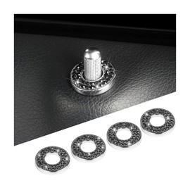 KHGUZ 4PCS Bling Car Inner Door Lock Cover Stickers, Crystal Rhinestone Vehicle Pull Rod Bolt Decoration Decals for Women Girls, Sparkling Auto Accessories for C Class C200L GLC260 C260L