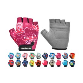 meteor Kid Cycling Gloves With Short Half Fingers Fastened Children Kid Child Bike Safety Accessories Hand Protect