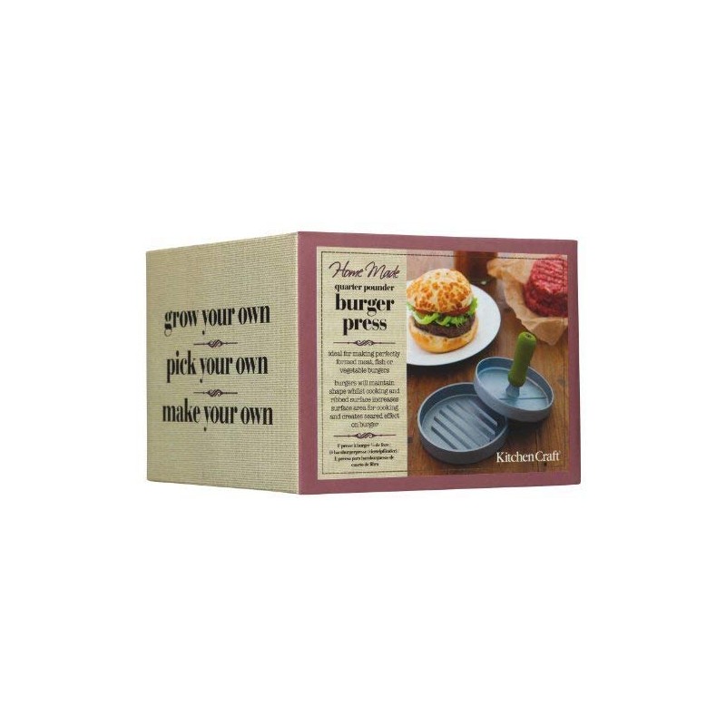 KitchenCraft Home Made Non Stick Burger Press with Recipe in