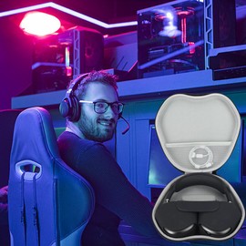 MINGZE Headphones Case, Headphone Case for On-Ear / Over Ear Headset with Inner Compartment, Earphones Protective Case, Wireless Bluetooth Smart Case for Headphones (Bag Only)