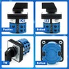 KEYMOO 20A Rotary Changeover Switch, 5 Position 8 Terminals, 4-Way