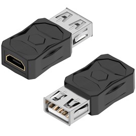 tunghey 5Pack USB 2.0 A Female to Micro USB Female Adapter Converter Connector Support Data Sync & Charging