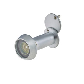 Door Viewer Peepholes or Peek Holes | Satin Chrome | 200 Degree Fire Rated Spy Hole with Privacy Cover