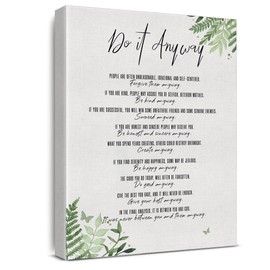 Inspirational Canvas Wall Art Prints Motivational Do It Anyway Quote Framed Paintings Positive Artwork Ready to Hang Home Office Wall Decor