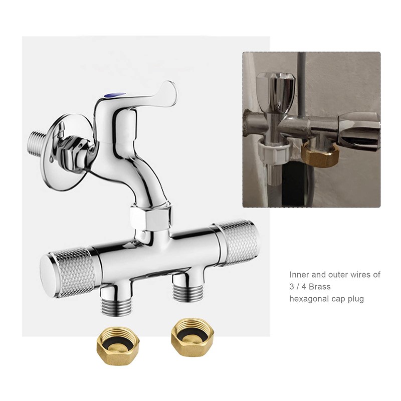 EMSea 4pcs 3/4" Brass Washing Machine Blanking Cap Nut &
