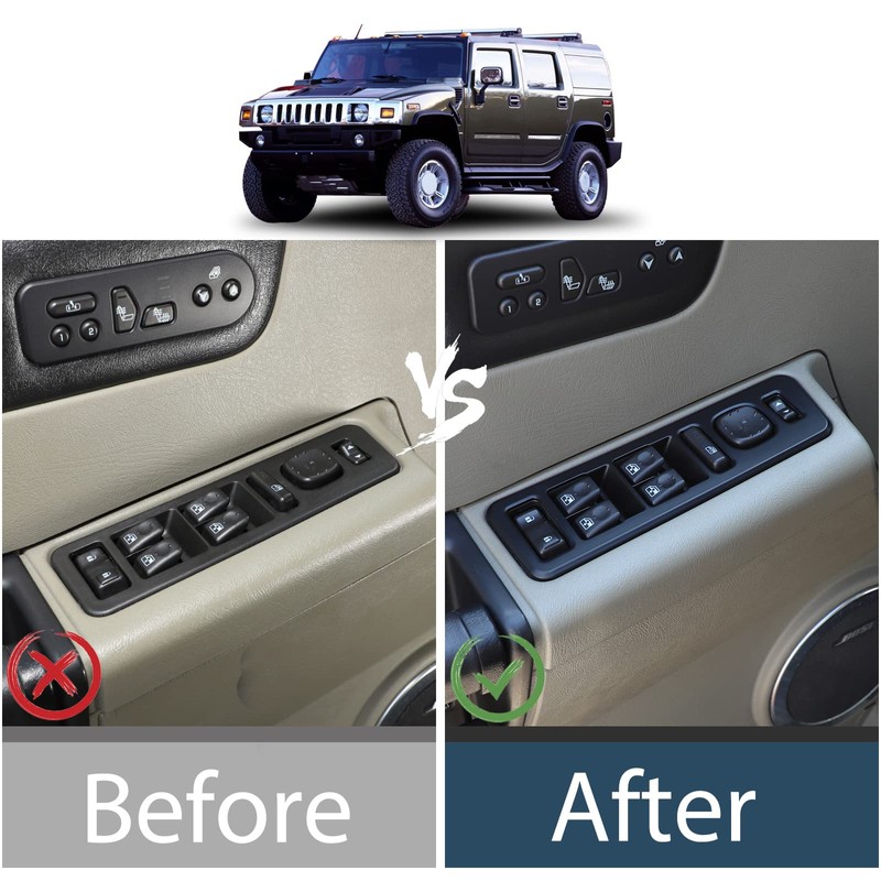 Lcojicep Window Lift Switch Cover Compatible with Hummer H2 2003-2007,