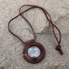 Nautical Replica Hub Magnifying Lens with Leather Holder Leather Rimmed