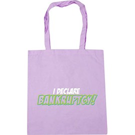 Hippowarehouse I declare bankruptcy Tote Shopping Gym Beach Bag 42cm x38cm, 10 litres
