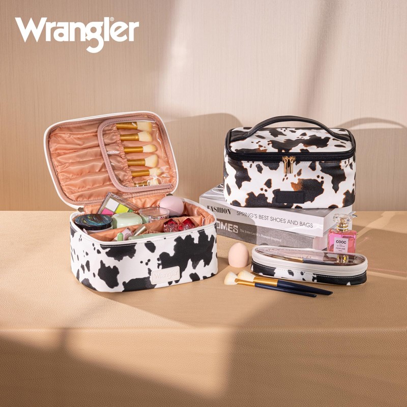 Montana West X Wrangler Travel Makeup Bag 2pcs Set Large
