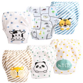 6 Pack Potty Training Pants for Boys Girls, Learning Designs Training Underwear Pants(2-3T)