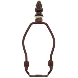 Bieye SS001 Lampshade Lamp Shade Support with Finial for Tiffany Style Stained Glass Table Lamp (Brown 4.5" High)