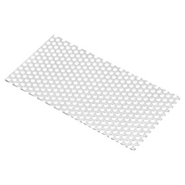 PATIKIL 7.9" L x 3.9" W Perforated Metal Plates, 16Ga 0.2" Hole 304 Stainless Steel Mesh Stagger Expanded Perforated Metal Plate for Ventilation and Filtration