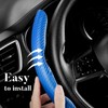 Carbon Fiber Steering Wheel Cover 3pcs Anti-Slip Car Steering Wheel