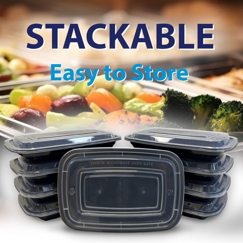 PROELITE Meal Prep 1-3 Compartment BPA Free Reusable Containers -