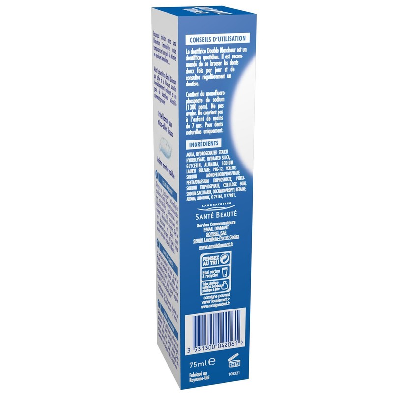 Email Diamant - Double Blancher Toothpaste 75ml - Pack of