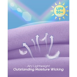 G4Free Maternity Shirts for Women Long Sleeve UV Protection Golf Tops Skin-Friendly Pregnancy Rash Guard with Thumbholes(Purple,L)