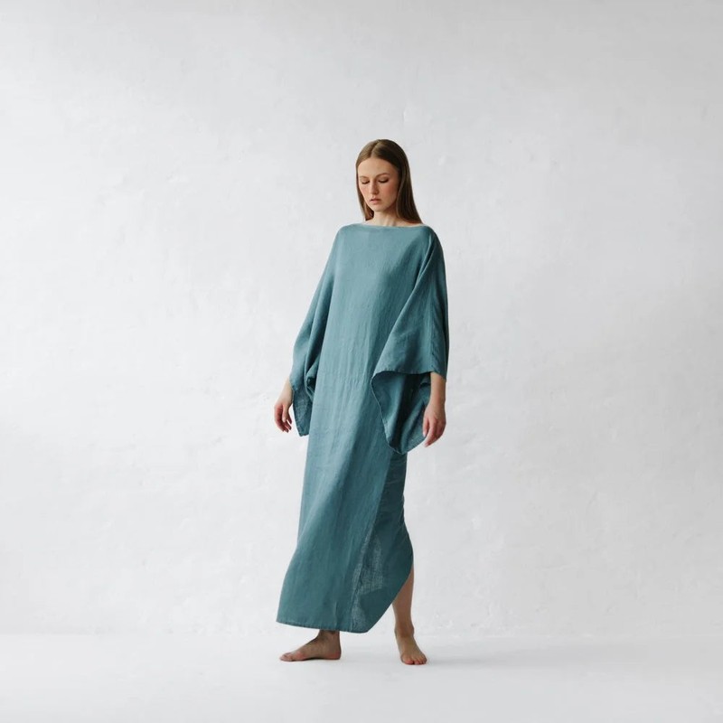 Seaside Tones Kiko Dress - Dusty Blue, S/M