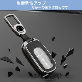 [PELKERDR] Honda N-BOX Custom JF5 JF6 New Vezel VEZEL RV3 RV4 RV5 RV6 Civic Hatchback FL1 Step Wagon Spada CIVIC ZR-V Zinc Metal Key Case, Black