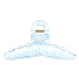 QinGoo Large Mat Hair Clip, Cross, Hair Clip, Hair Clip, Strong, Hair Accessory, Simple, Cute, Korean, Women's, 1 Piece (5.0 x 2.6 inches (12.8 x 6.5 cm), Blue